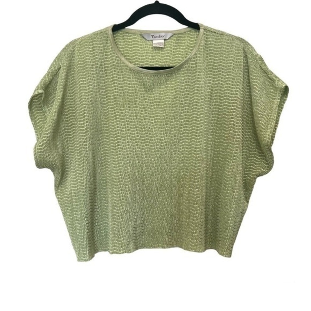 Y2K Vintage Green Textured Top